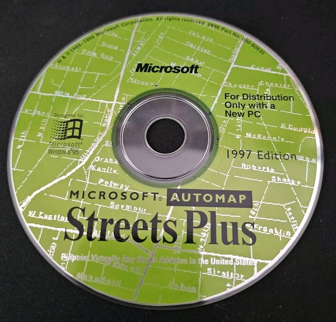 Microsoft Automap Streets Plus 1997 Edition CD