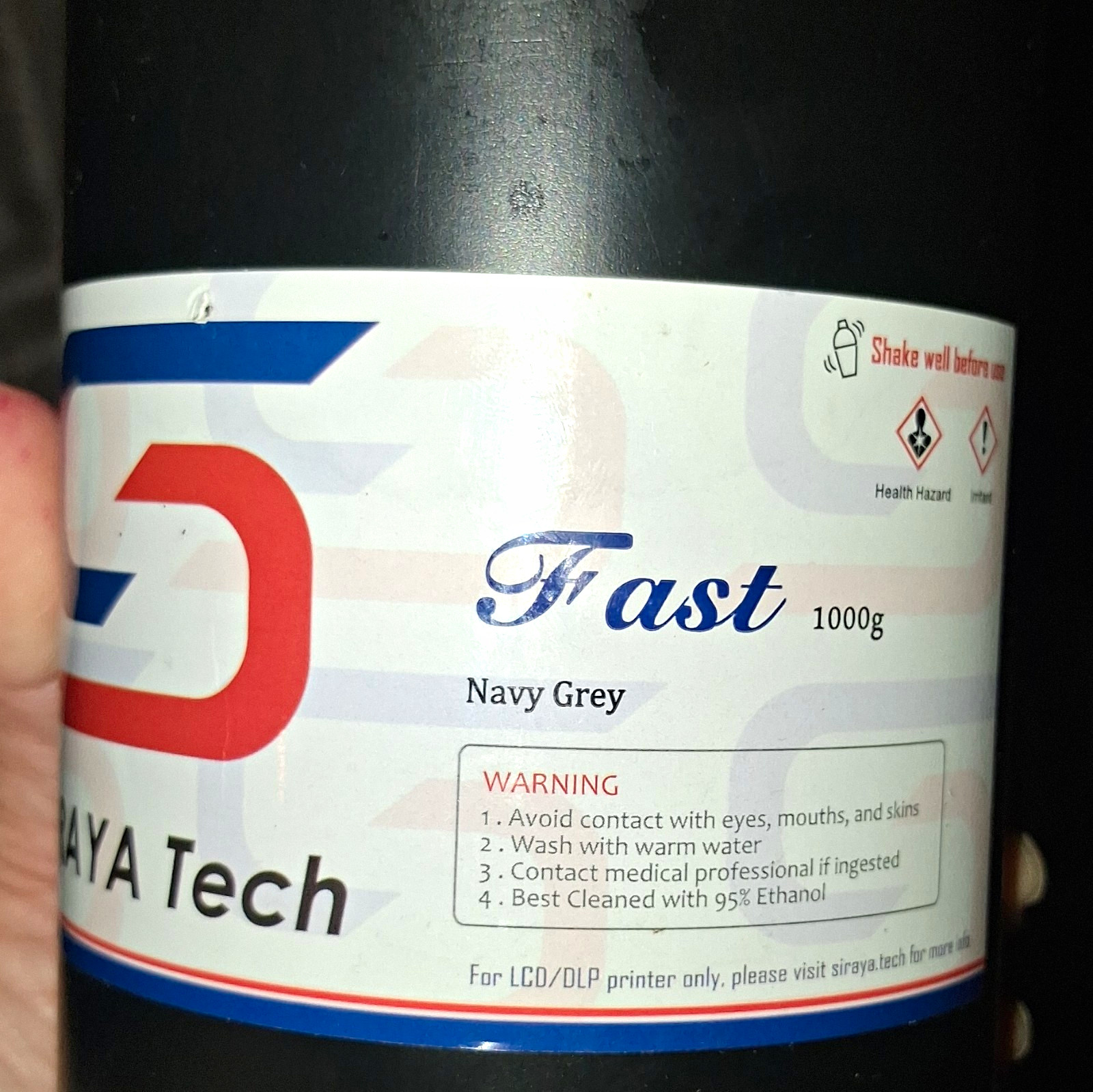 Siraya Tech Fast Navy Grey Resin 1000g for LCD/DLP Printer, Resin Material