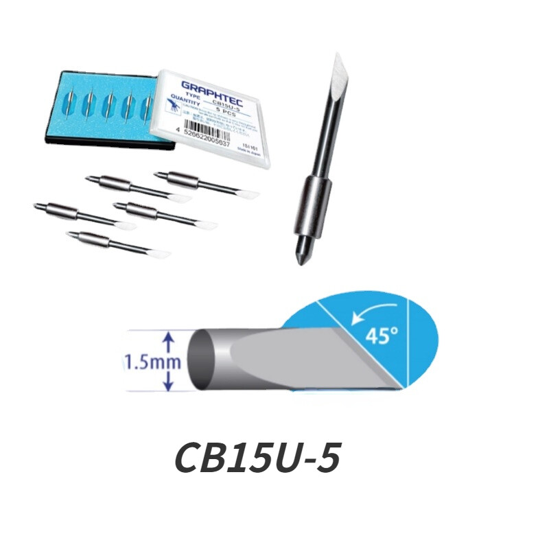 5 blades/pack  New and Original Graphtec CB15U-5 Blades