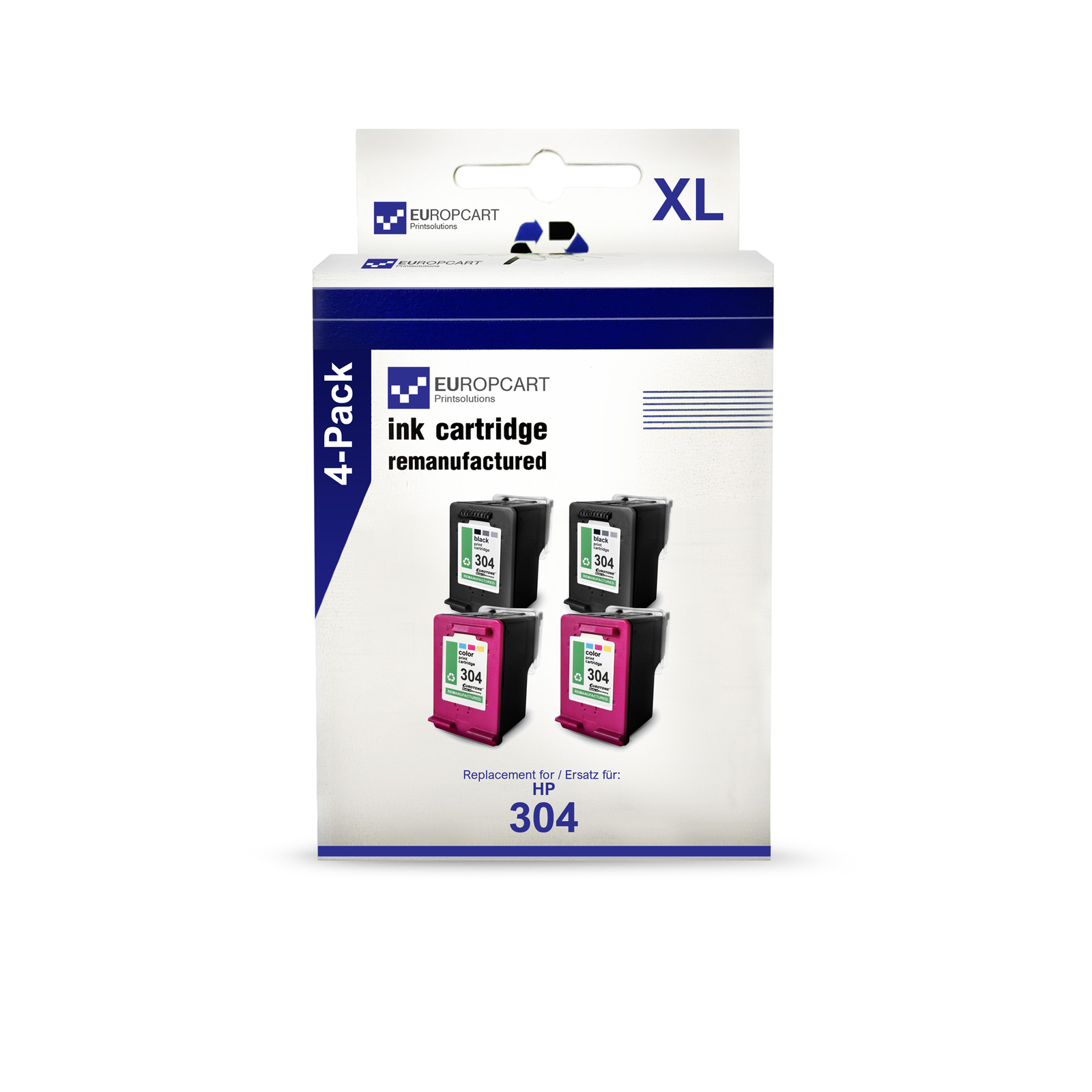 4x Europcart Compatible Ink Cartridge 304XL for HP DeskJet 3700 3730 3732 3732