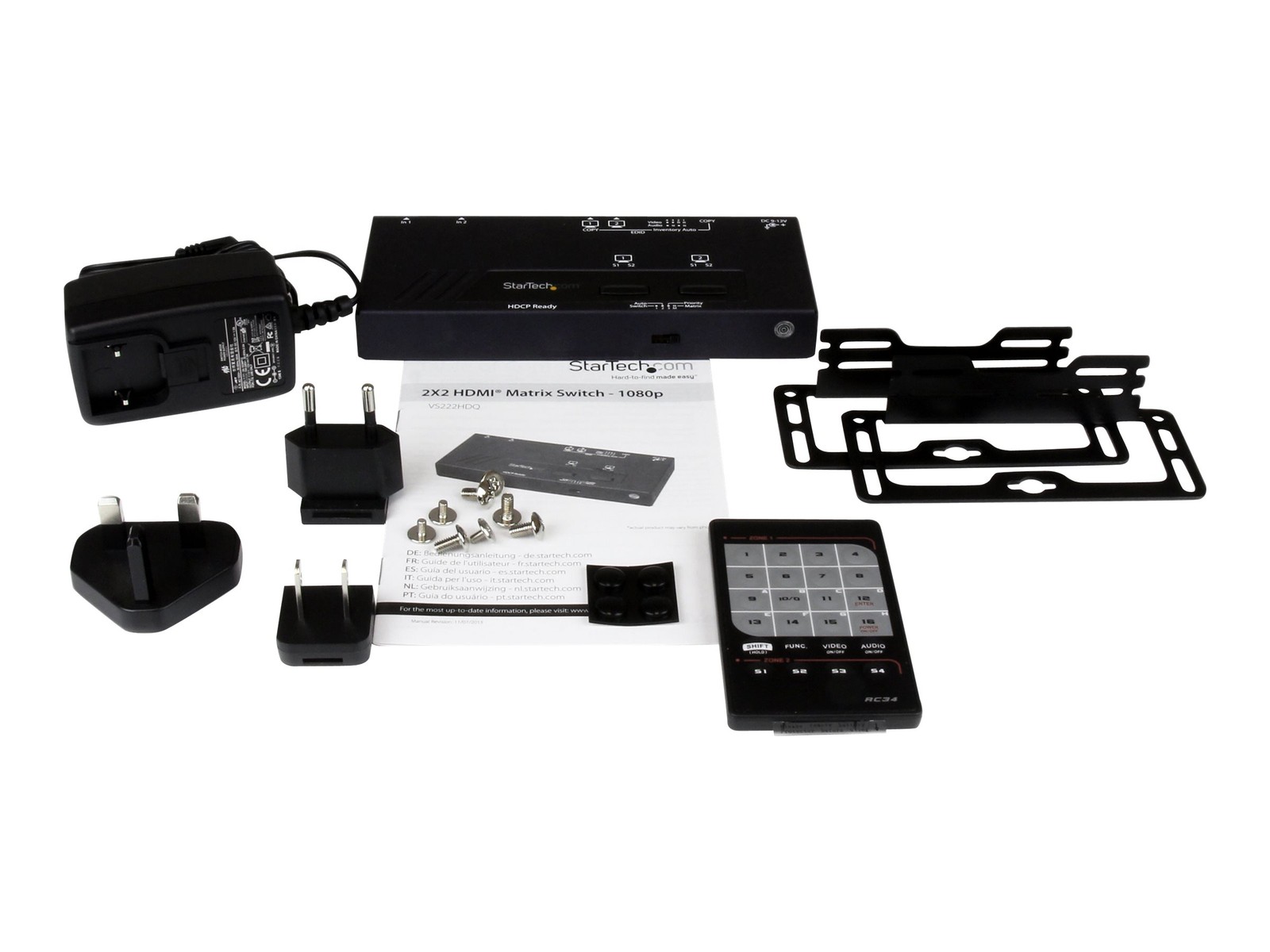 StarTechcom 2x2 HDMI Matrix Car Switch Cable Digital/Display/Video 10 VS222HDQ