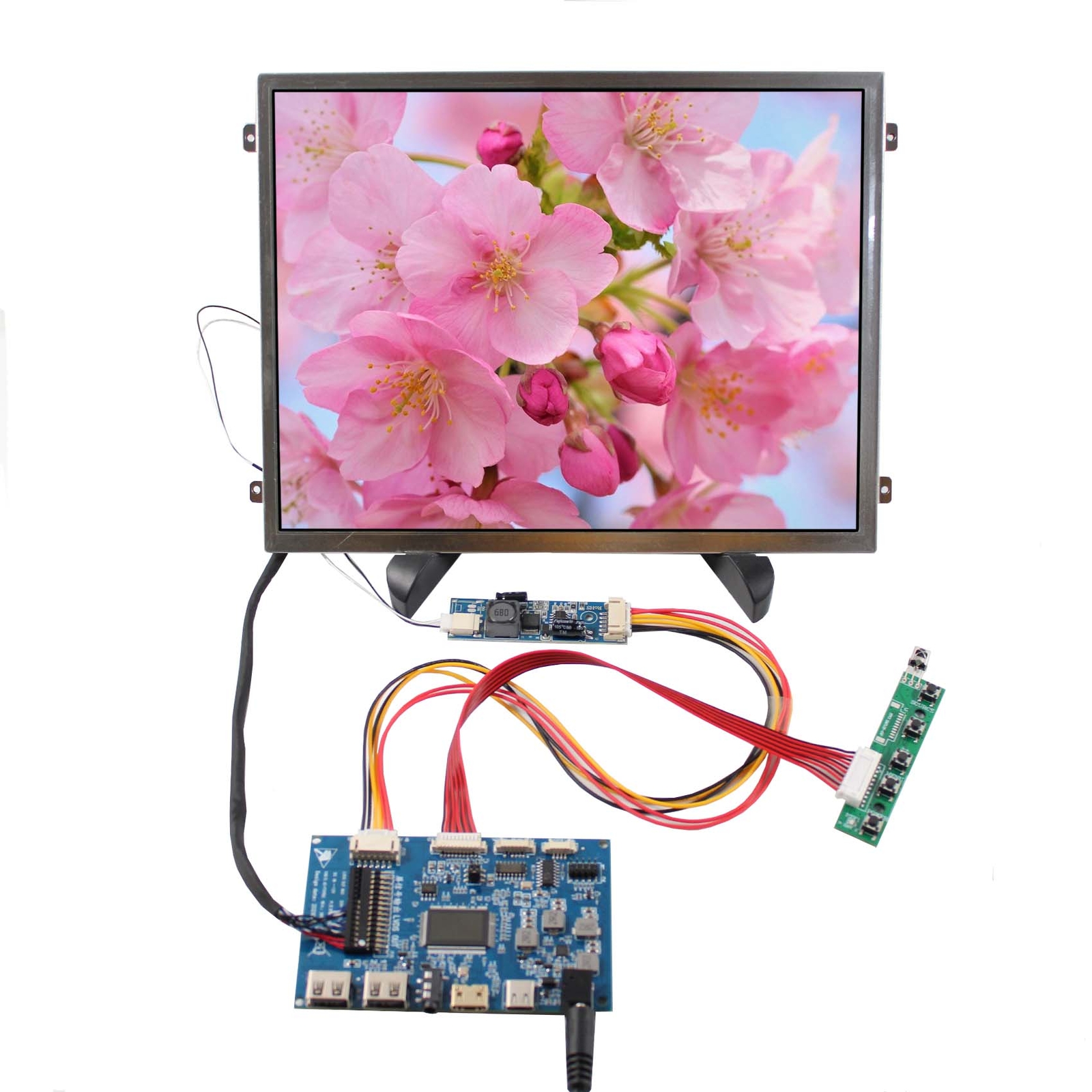 HD USB C LCD Controller Board 10.4" 1024X768 LED Backlight LCD Screen 500nit