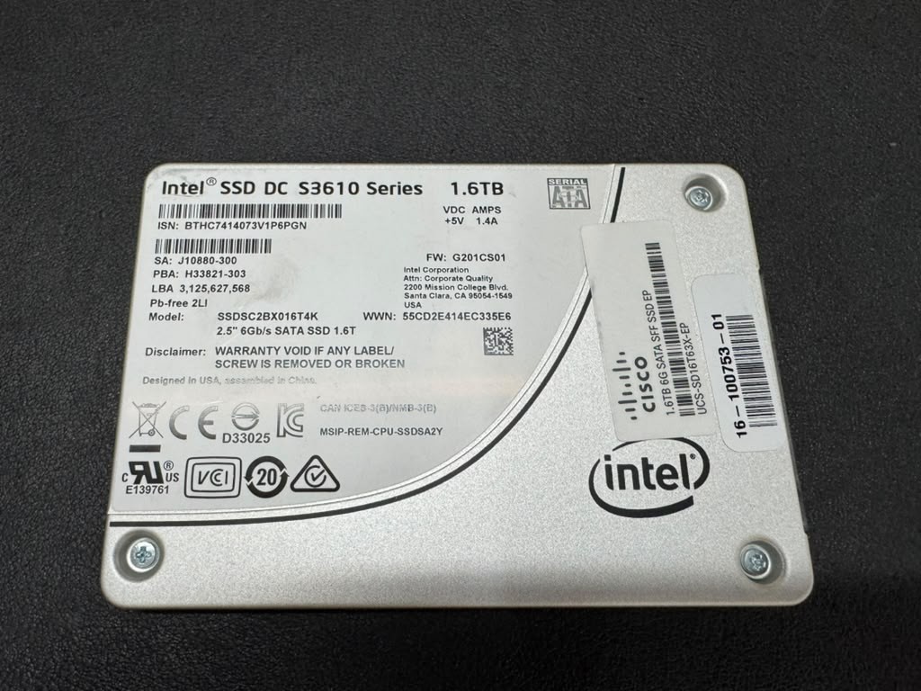 Intel S3610 1.6TB 2.5 SSD - SSDSC2BX016T4K
