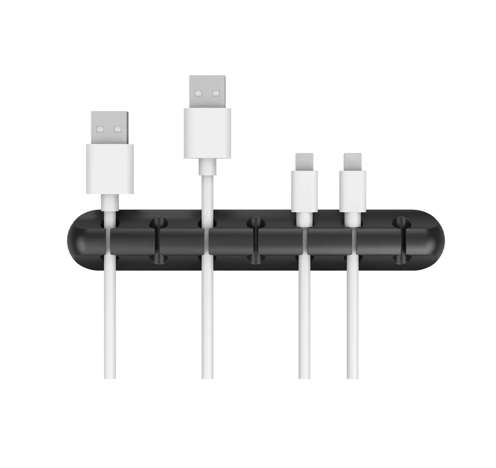 Multi ​USB Cable Organizer Cord Management Charger Desktop Clip Wire Holder US