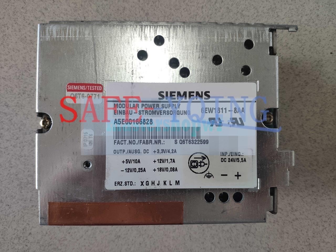 1PCS Used Siemens Modular Power Supply 6EW1811-8AA A5E00166828