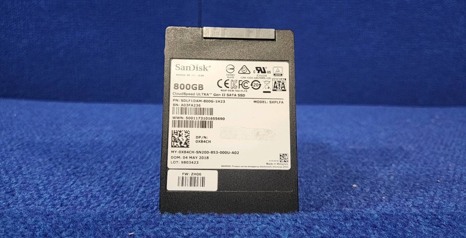 SANDISK DELL CLOUDSPEED ULTRA GEN II SATA SSD  X84CH (NO TRAY)