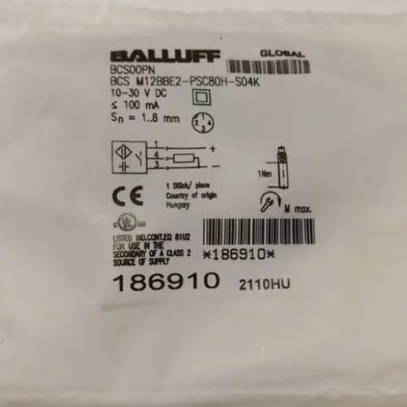 1PCS NEW For Balluff BCS00PN BCS M12BBE2-PSC80H-S04K Sensor