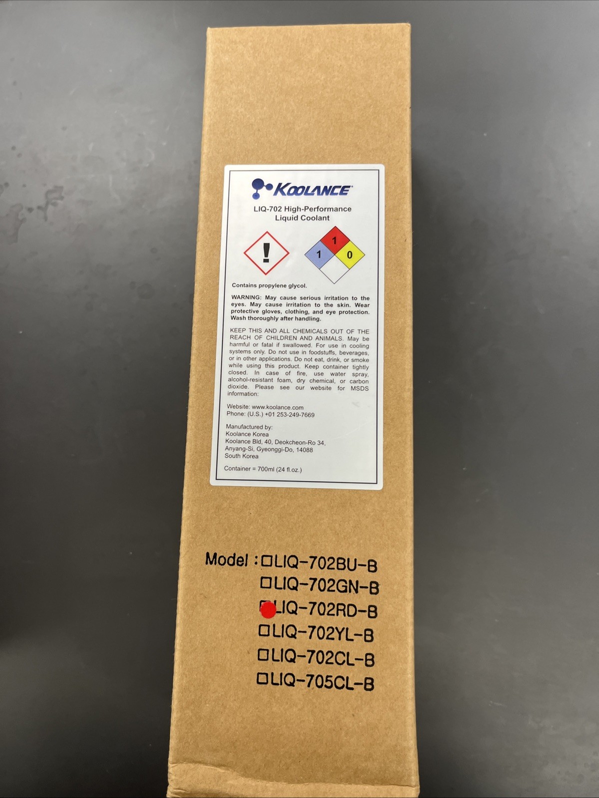 KOOLANCE LIQ-702 Yellow High Performance Liquid Coolant LIQ-702YL-B New Sealed