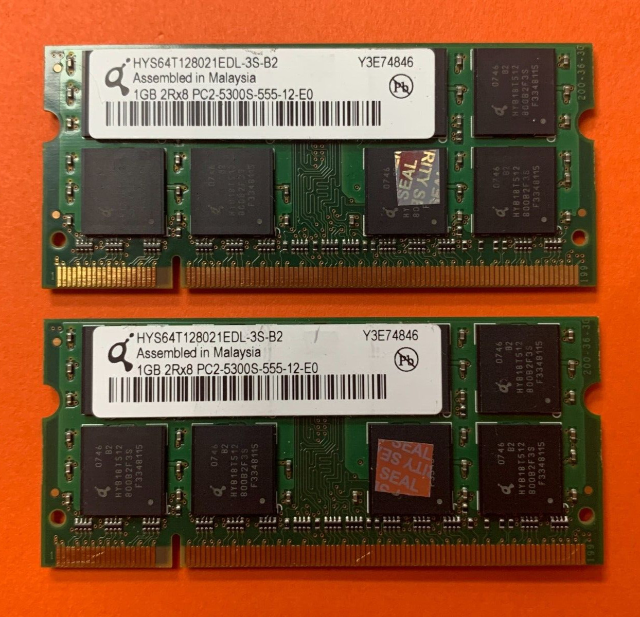 🌶️QIMONDA 2GB (2X1GB) 2Rx8 PC2-5300S COMPUTER RAM MEMORY HYS64T128021EDL-3S-B2