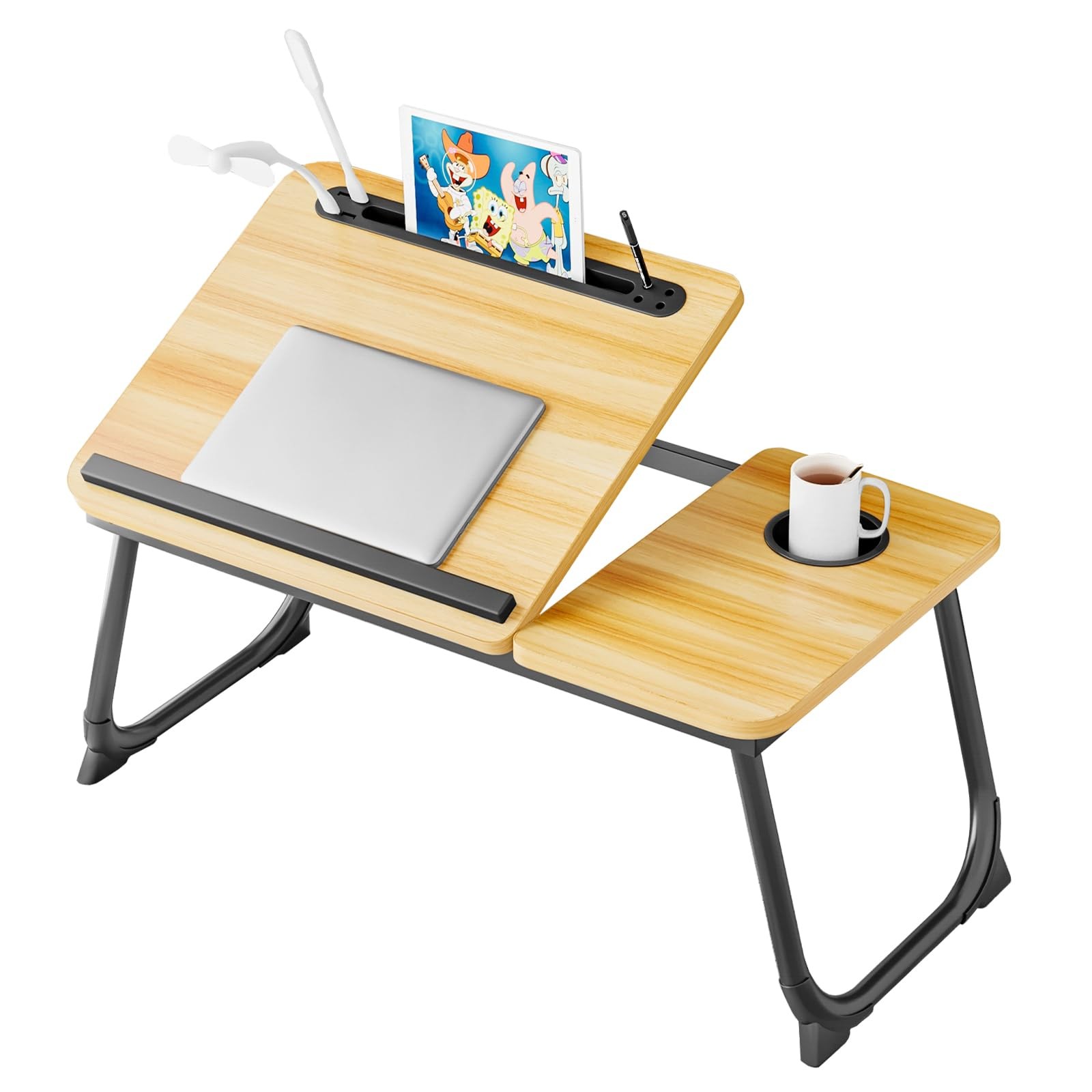 Laptop Desk for Bed, Adjustable Laptop Stand with 5 Different Angles