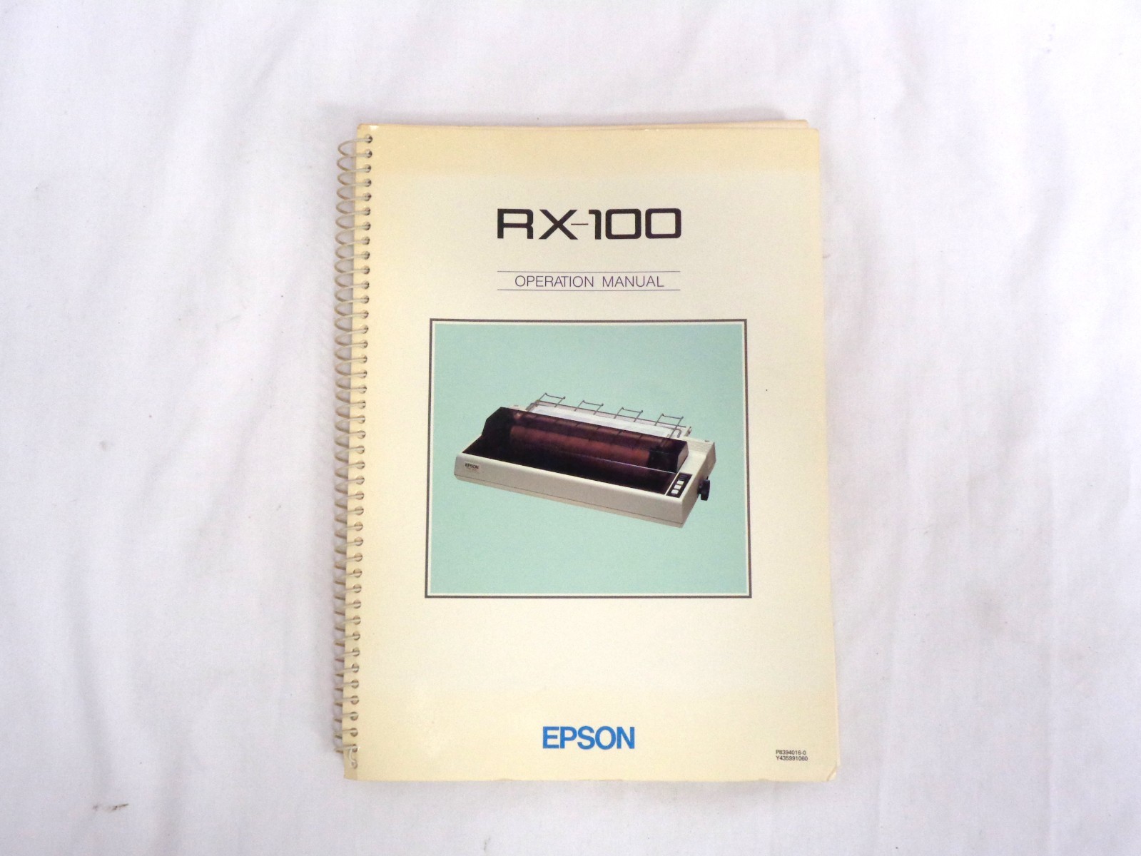 Vintage 1983 Epson RX-100 Computer Printer Operation Manual