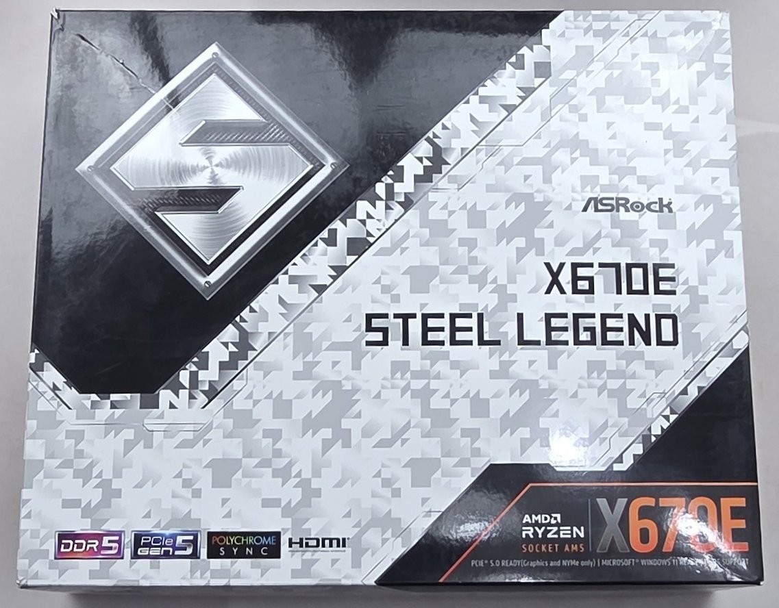 ASRock X670E Steel Legend AMD AM5 DDR5 PCIE 5.0 WIFI-6E Quad M.2 ATX Motherboard