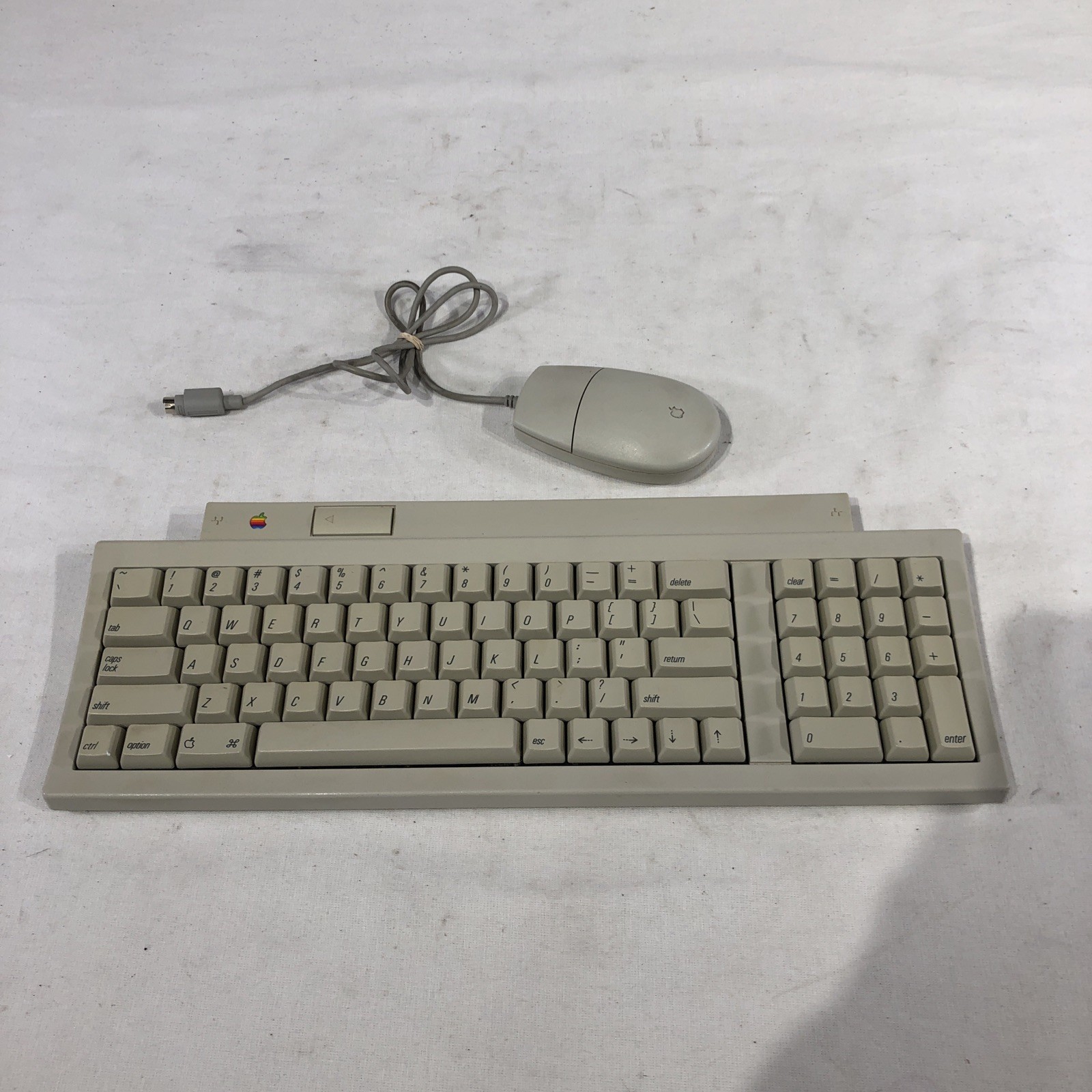 E2 Vintage Apple Keyboard II Model M0487 & Bus Mouse II M2706