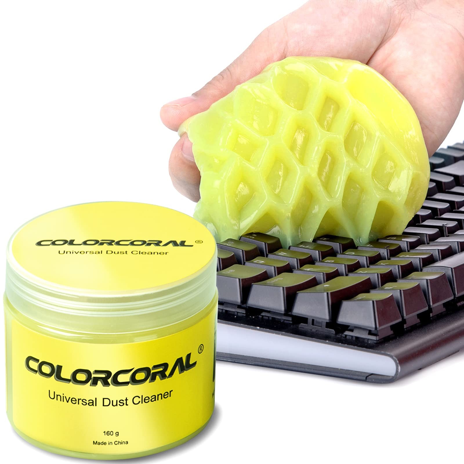 ColorCoral Cleaning Gel Universal Dust Cleaner 5.6 Ounce (Pack of 1), Yellow