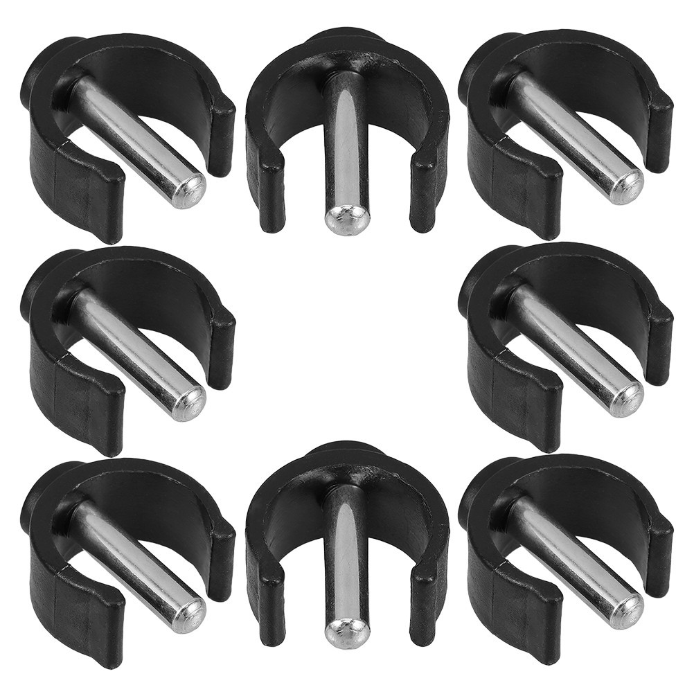 8 Pcs Replacement Rails Locking Clips Toilet Safety Handrail Clamp Raised Seat