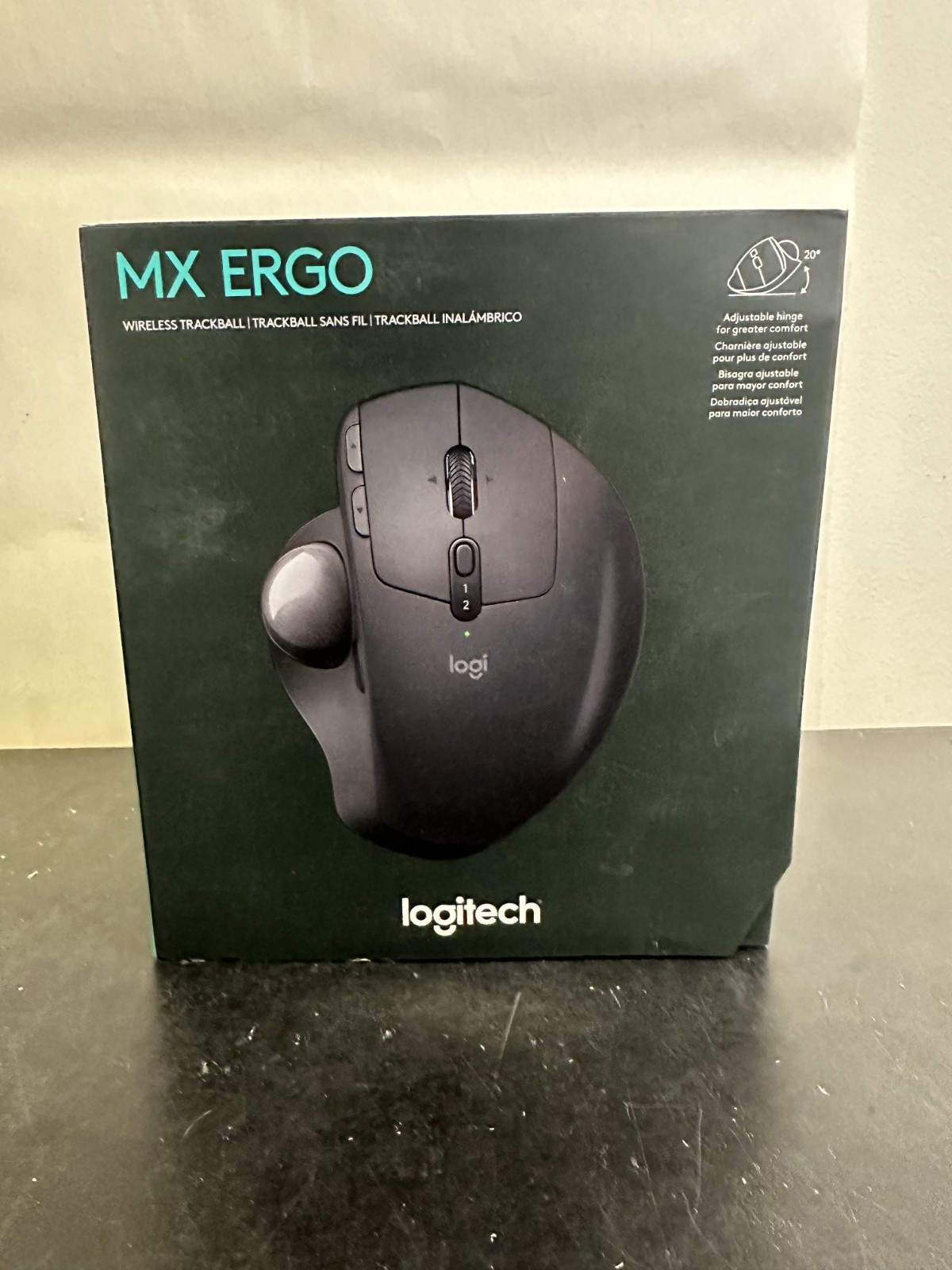 Logitech MX Ergo Advanced Wireless Trackball Mouse Open Box 