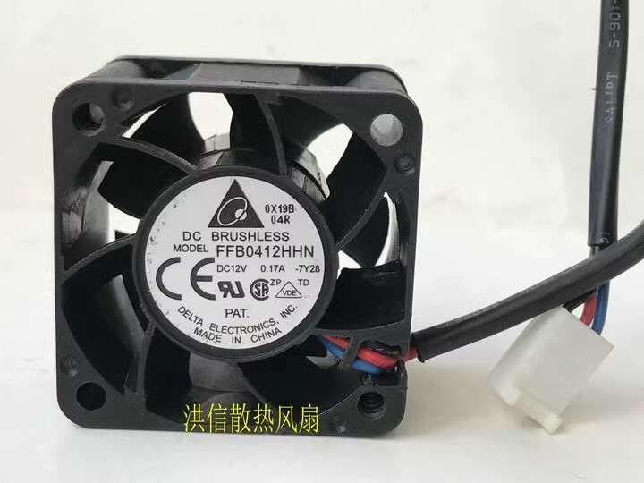 Delta FFB0412HHN 4028 DC12V 0.17A 40*28MM 3-Pin Inverter Cooling Fan