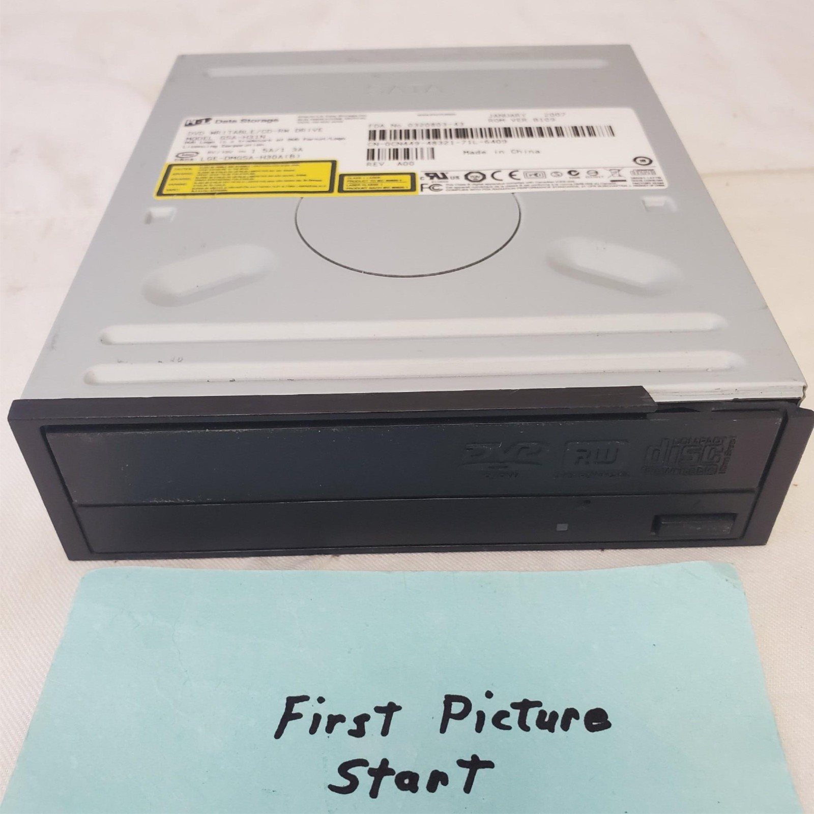 Hitachi-LG DVD Writable/CD-RW Drive Model GSA-H20L