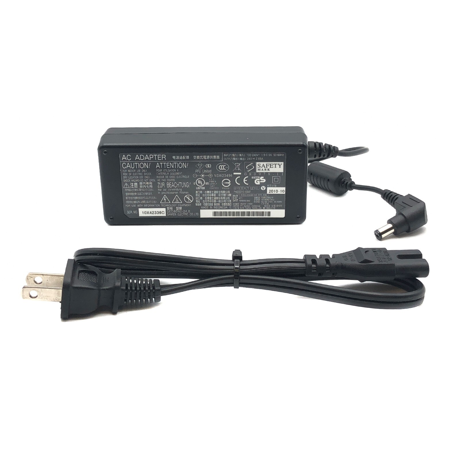 Genuine Fujitsu AC Charger Adapter for Fujitsu Image Scanner FI-Series