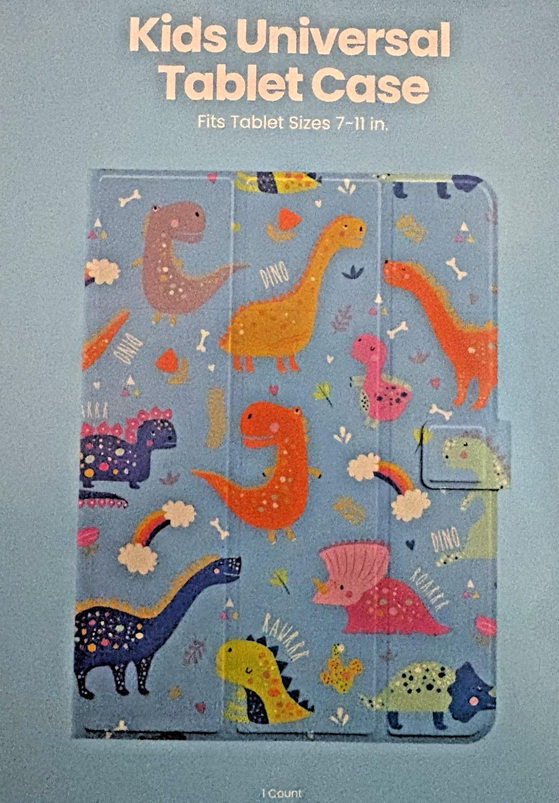 Kids Universal Tablet Case Dinosaur Pattern Theme Fits Tablets Sizes 7-11 inch