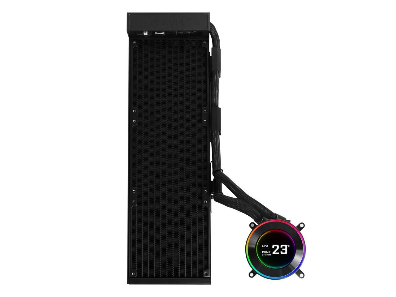 Lian Li Hydroshift II 360 Liquid CPU Cooler - Flexible Slide-Tube Clamp Coolant