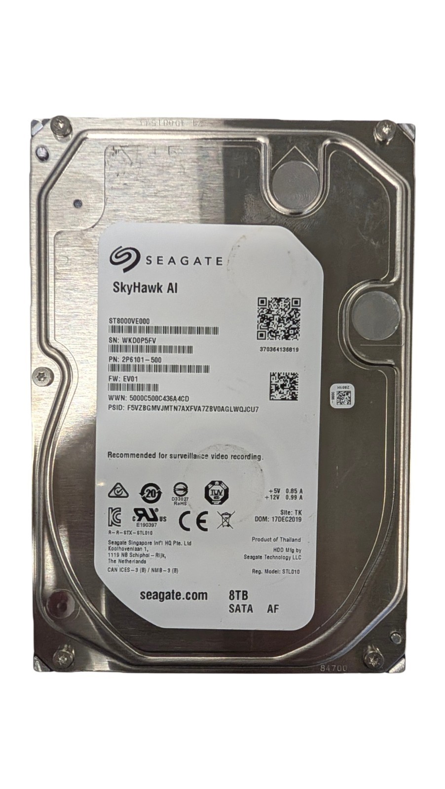 Seagate SkyHawk AI 8TB Surveillance 3.5" SATA HDD - ST8000VE000
