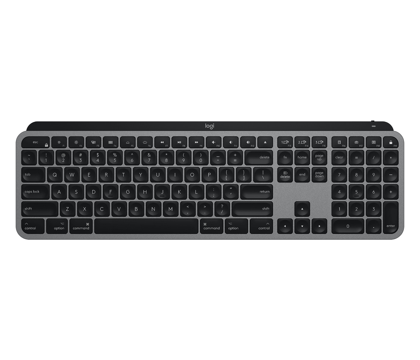 Logitech MX Keys for Mac Advanced Wireless Illuminated Keyboard - Graphite (/...
