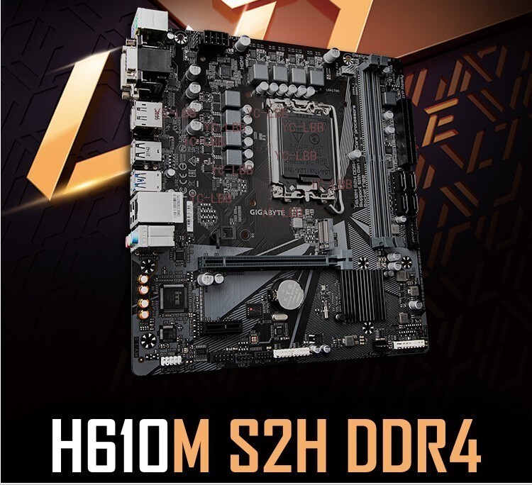 GIGABYTE H610M S2 DDR4 Intel LGA 1700 Micro ATX / DDR4-