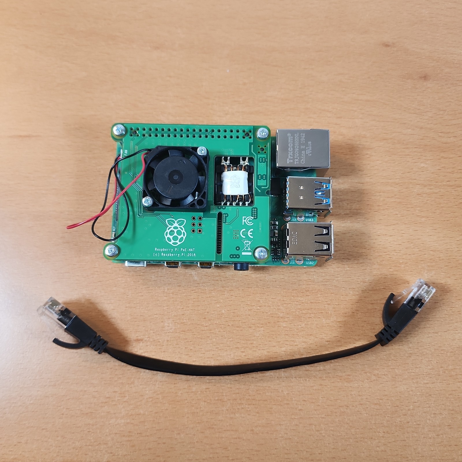 🔥 Raspberry Pi 4 Model B 1GB RAM w/ Official PoE HAT Fan 802.3af