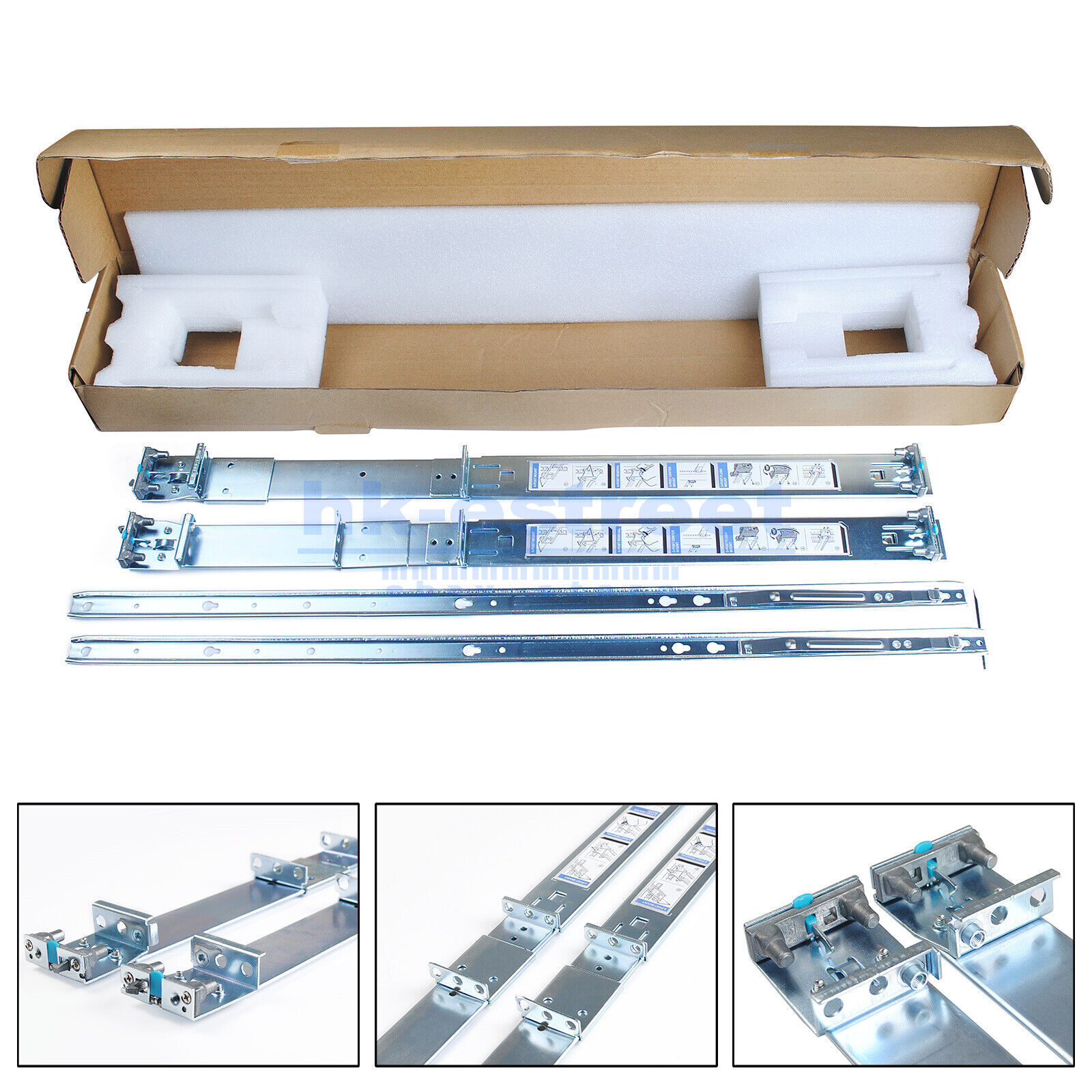 053D7M 1U Static Ready Rail Rails Kit for Dell PowerEdge R320 R330 R340