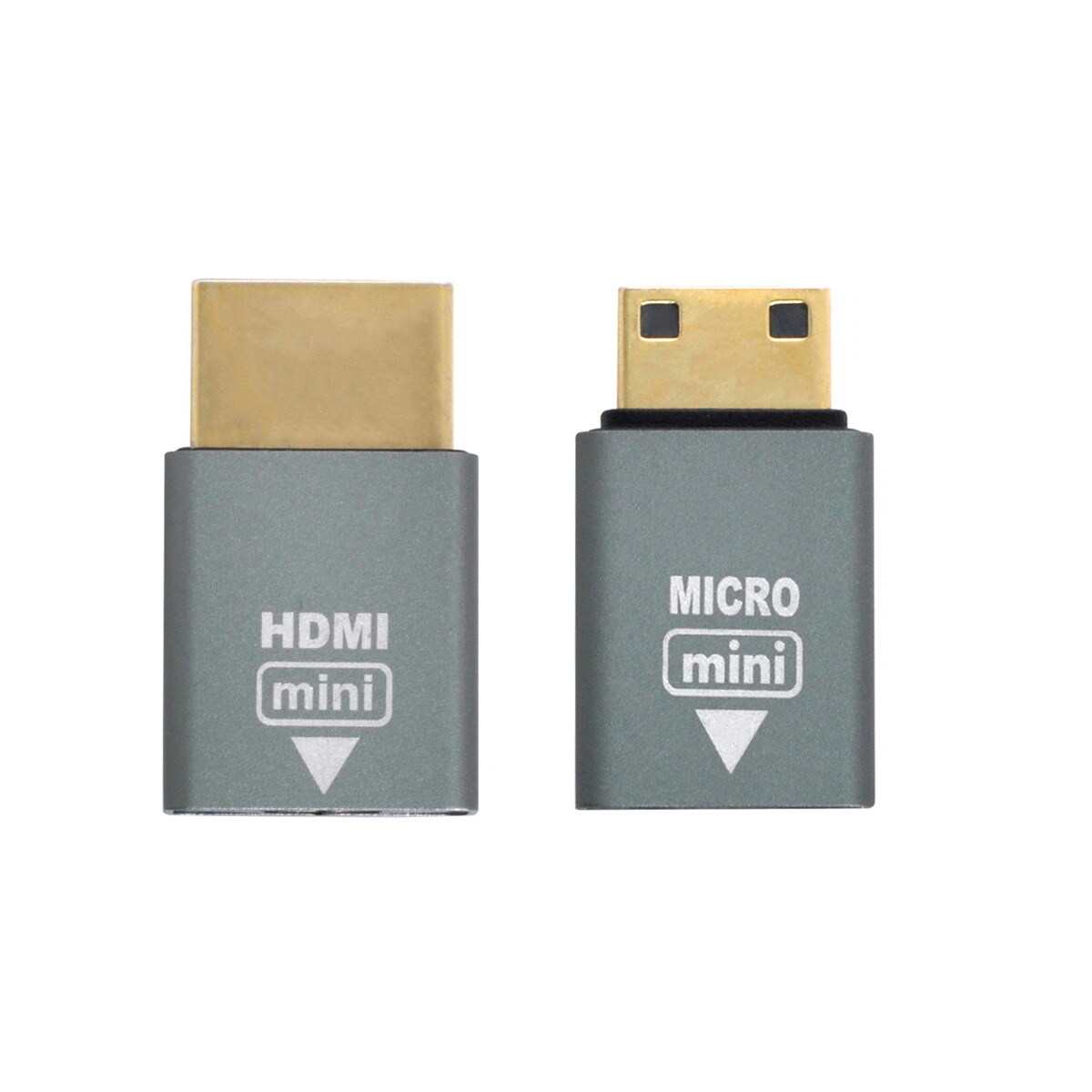 Cablecy 2pcs/set Micro HDMI Female to Mini Male Adapter 4K & HDMI 1.4 Male