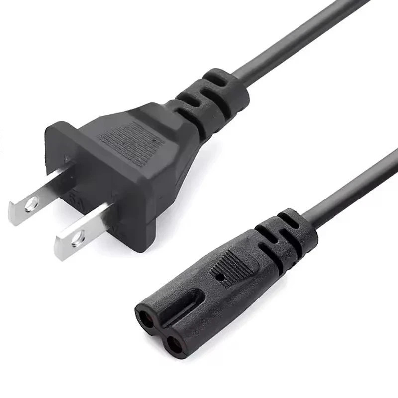 AC Power Cord,2 Prong Power Cord 5FT Standard 2-Slot Replacement PS5 4 3 2 US