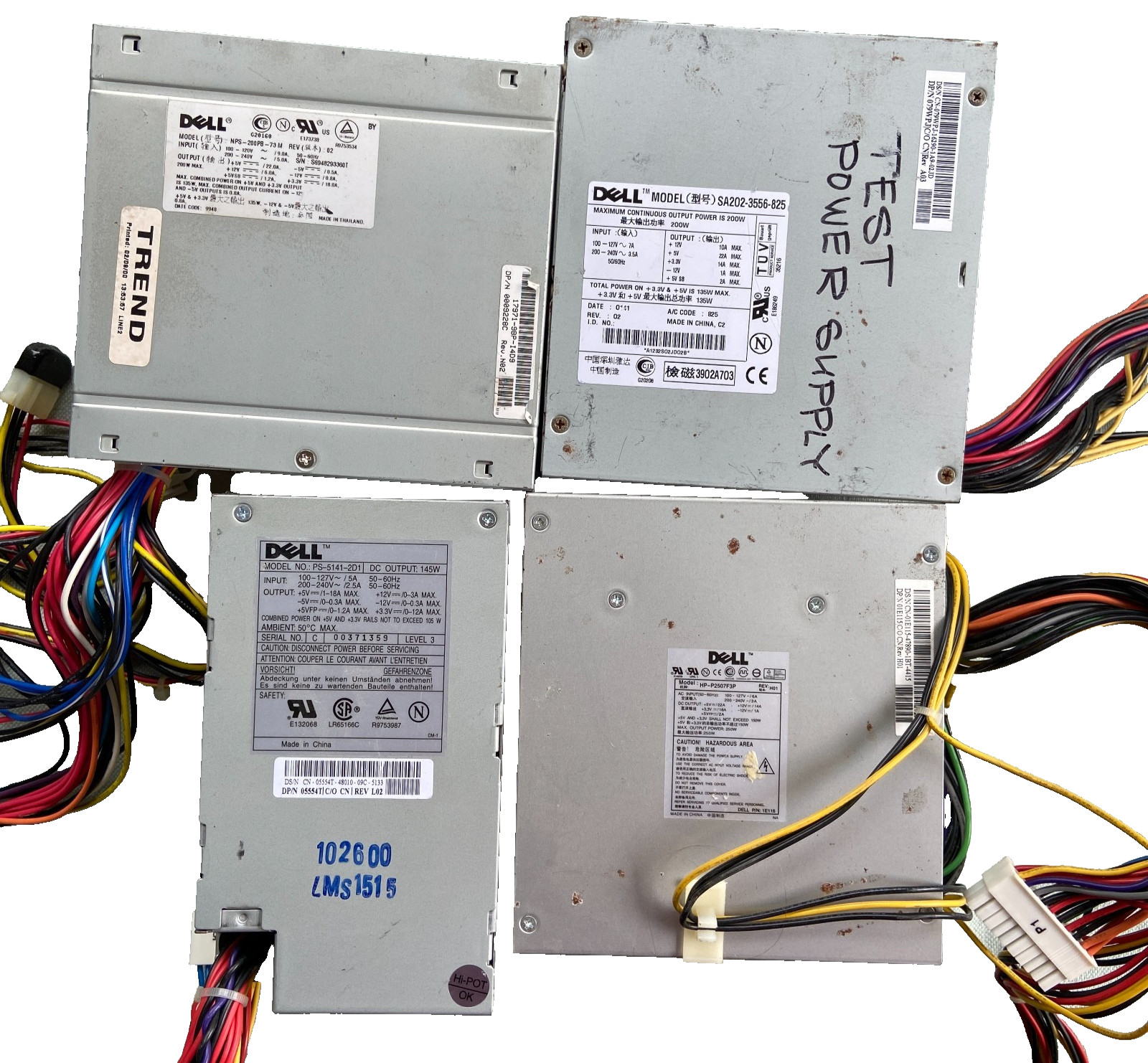 Dell NPS-200PB-73M Computer Power Supply PS-5141-2D1 HP-P2507F3P SA202-3556-825