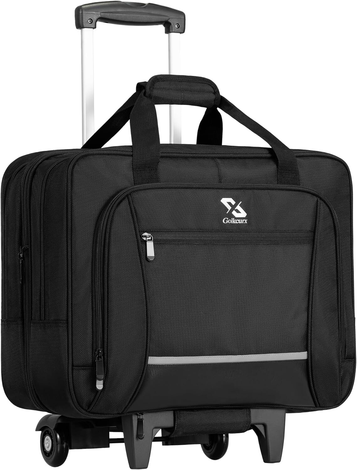 Rolling Laptop Bag with Wheels, Removable Water-Repellent Rolling Briefcase