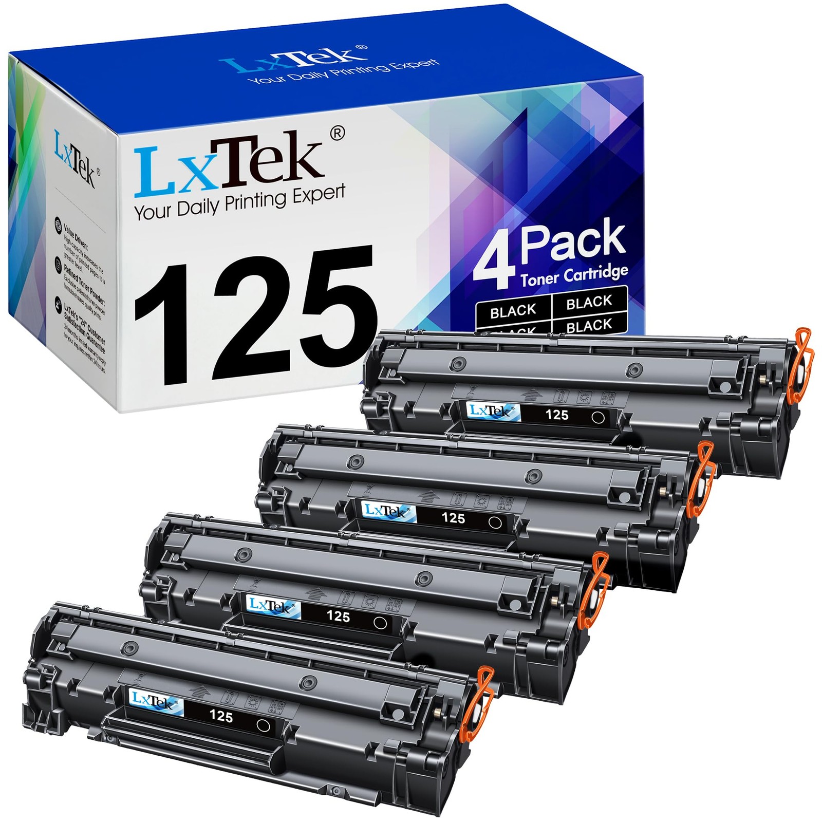 LxTek Compatible Toner Cartridge Replacement for Canon 125 CRG-125 3484B001 t...