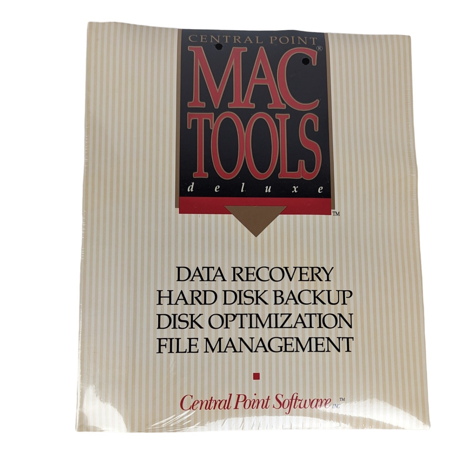 MAC Tools Deluxe 1.1 Data Recovery Backup Central Point Macintosh New Sealed 