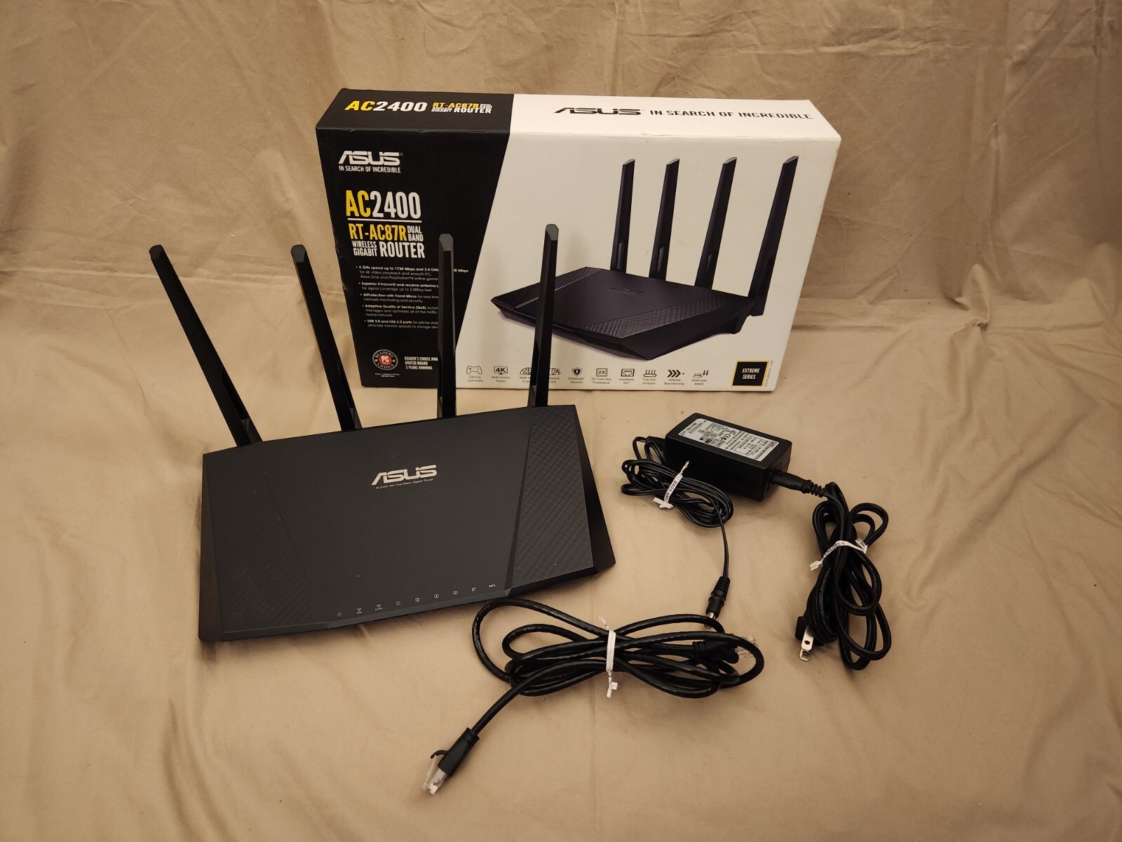 ASUS AC2400 RT-AC87R Dual Band Wireless Gigabit Router with Box