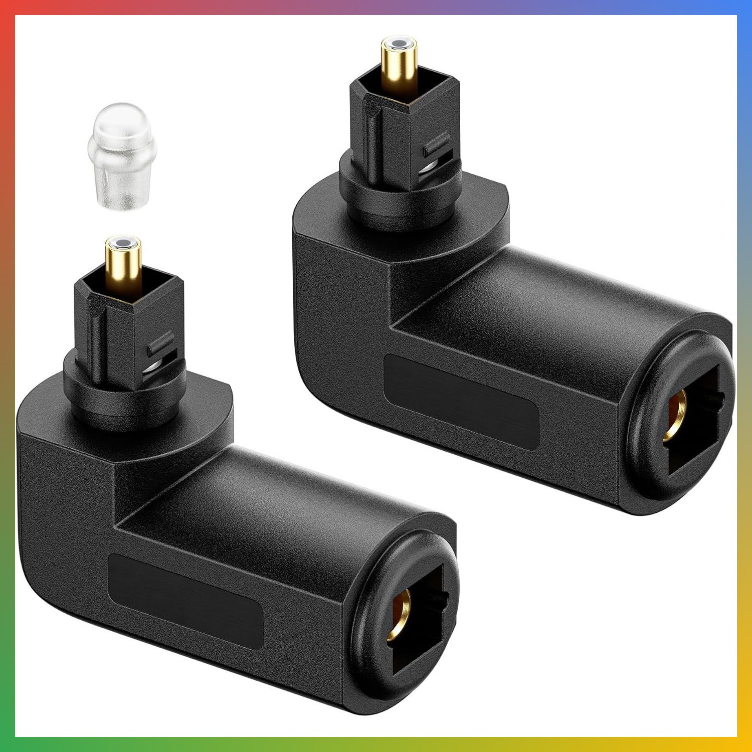Toslink Adapter Right Angle 90 Degree Optical Audio Cable Extension Swivel Port
