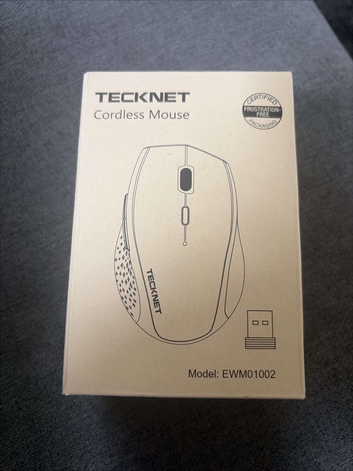 Tecknet - EWM01002 - CORDLESS MOUSE - Gray - NEW