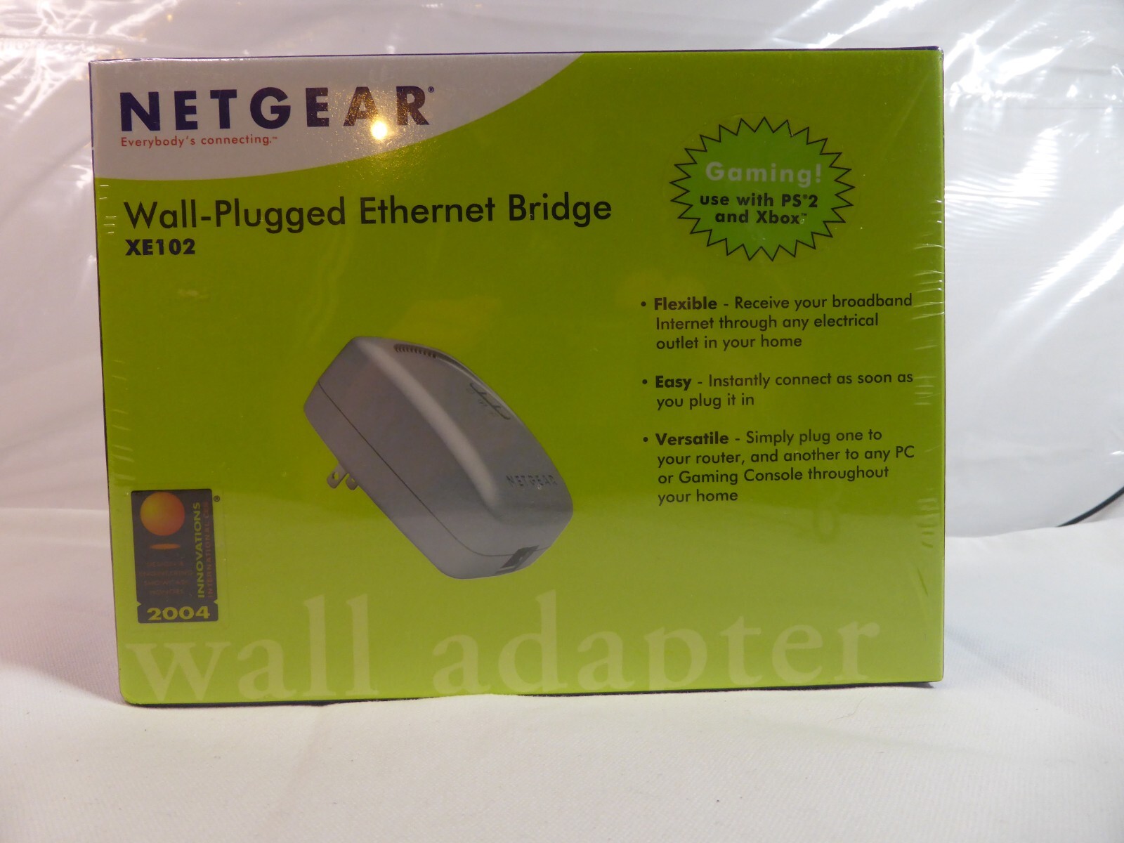 Netgear Powerline Network Bridge Wall Plugged Ethernet Extender XE102US PS2 XBOX