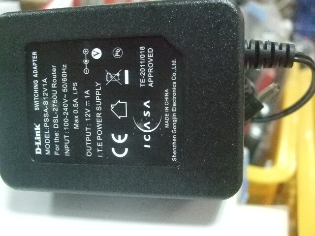 Original Switching Adapter D-Link PSSA-S12V1A Power 12V 1A DSL-2750U Router UK