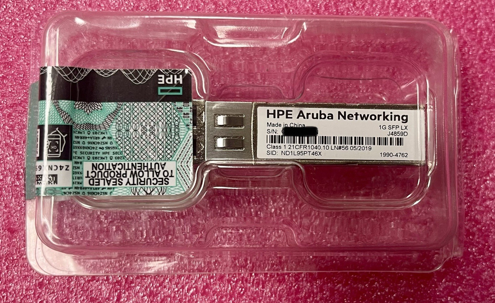 J4859D 1000BASE-LX SFP Transceiver Module New In Plastic Box