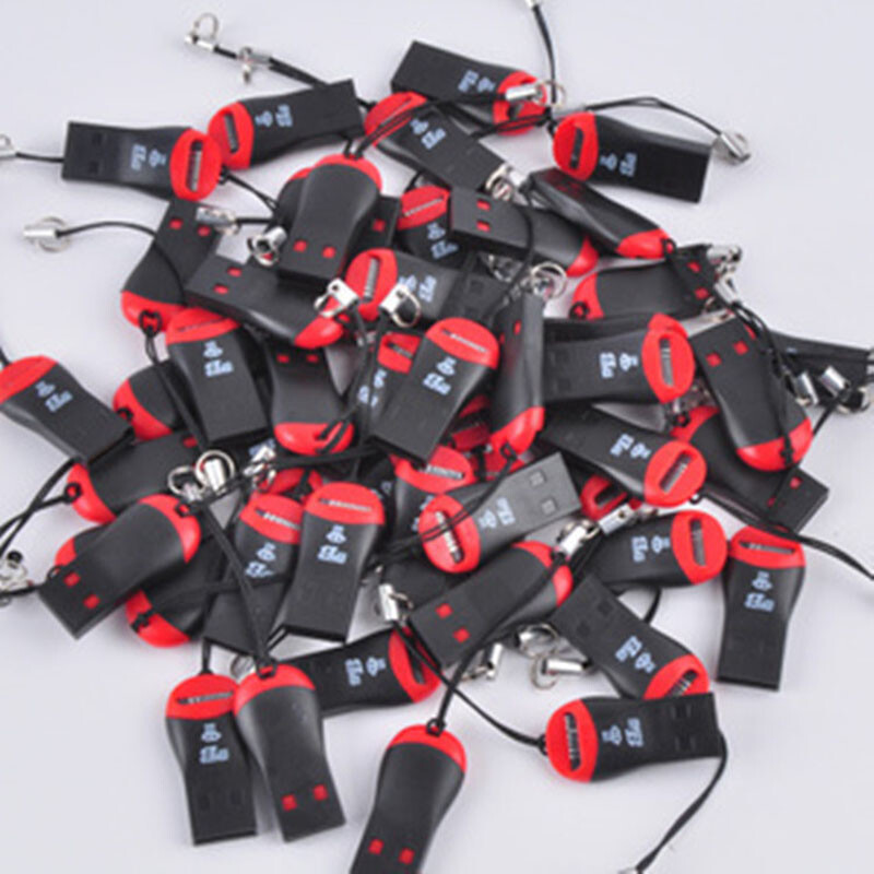 100Pcs Mini USB 2.0 Micro SD SDHC TF Flash Memory Card Reader Adapter For Laptop