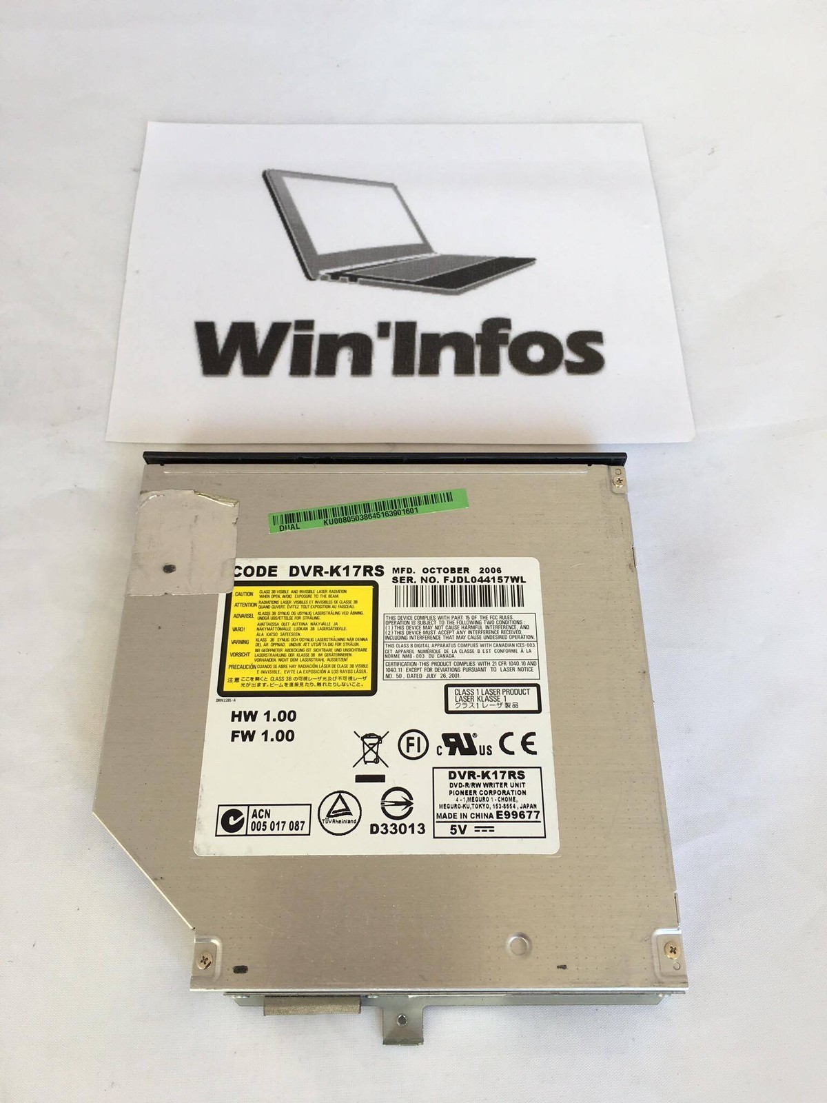 CD DVD Player: DVR K17RS PACKARD BELL MINOS GM MGM00