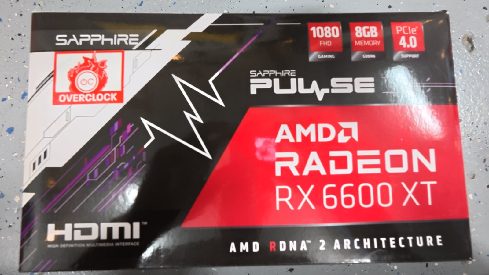 BOX ONLY Sapphire Pulse AMD Radeon RX 6600 XT Retail Box - NO GPU