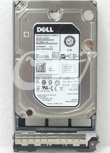 ST8000NM0075 8TB 7.2K RPM 12G 3.5" SAS HDD For Dell T300 T310 T320 T330 T410