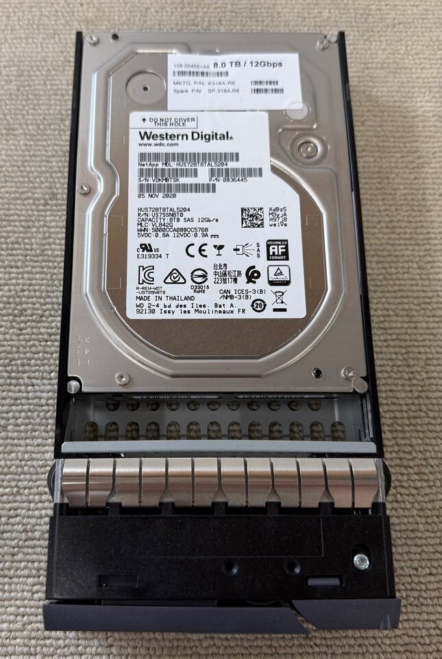 Netapp X318A-R6 8TB 7.2K SAS 12G 3.5-inch HDD