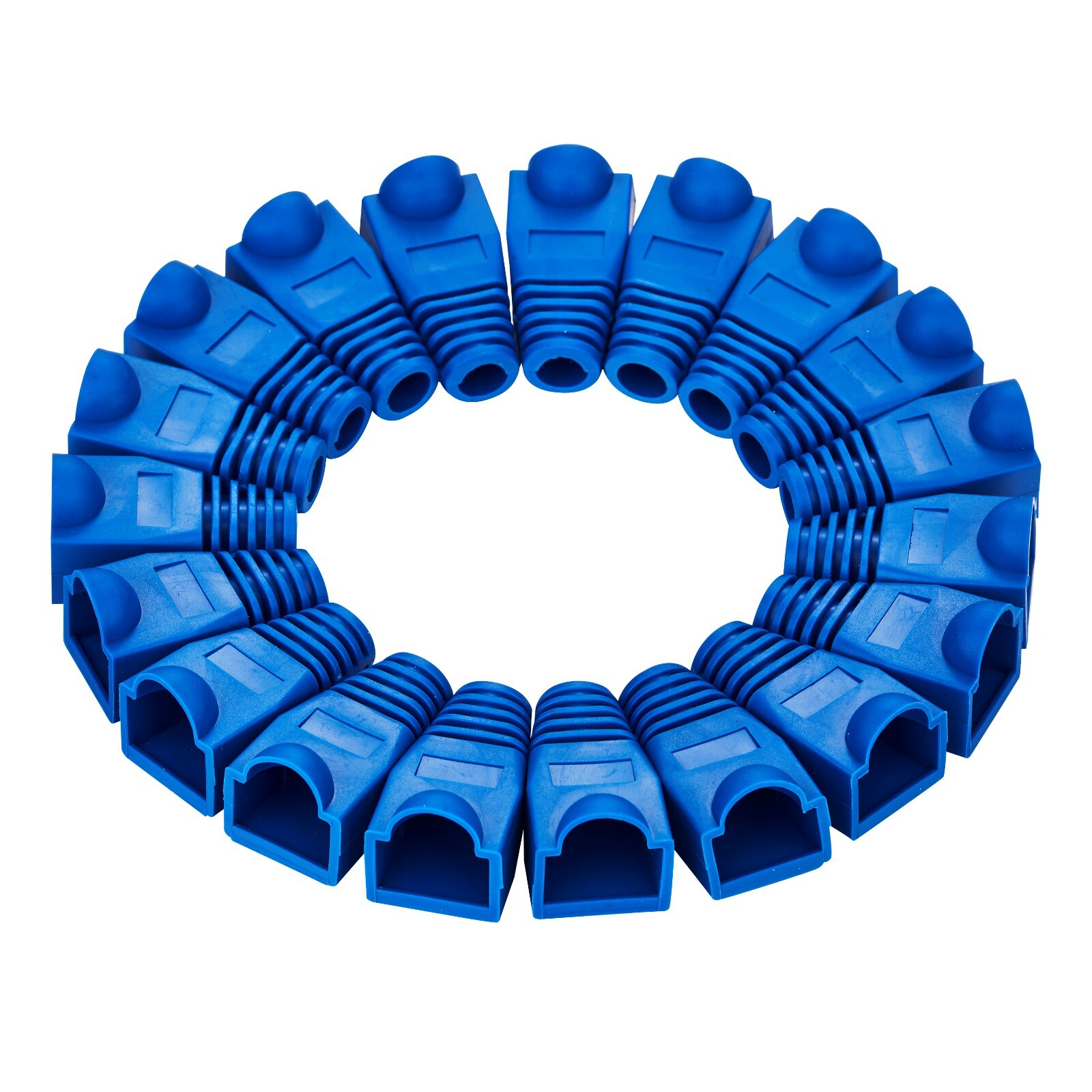 20 pcs Boot Cap Cover for RJ45 Network Connectors Cat5 Cat5e Cat6 Cable Blue