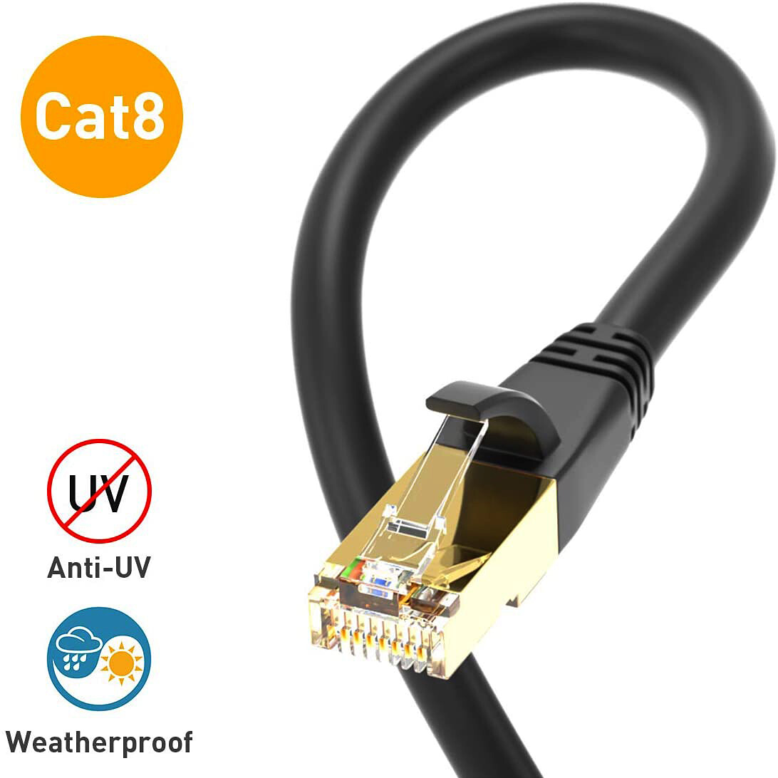 Unlimited CAT 8 Cat8 Double Shielded 40Gbps 2000MHz Ethernet Patch Cable US Lot