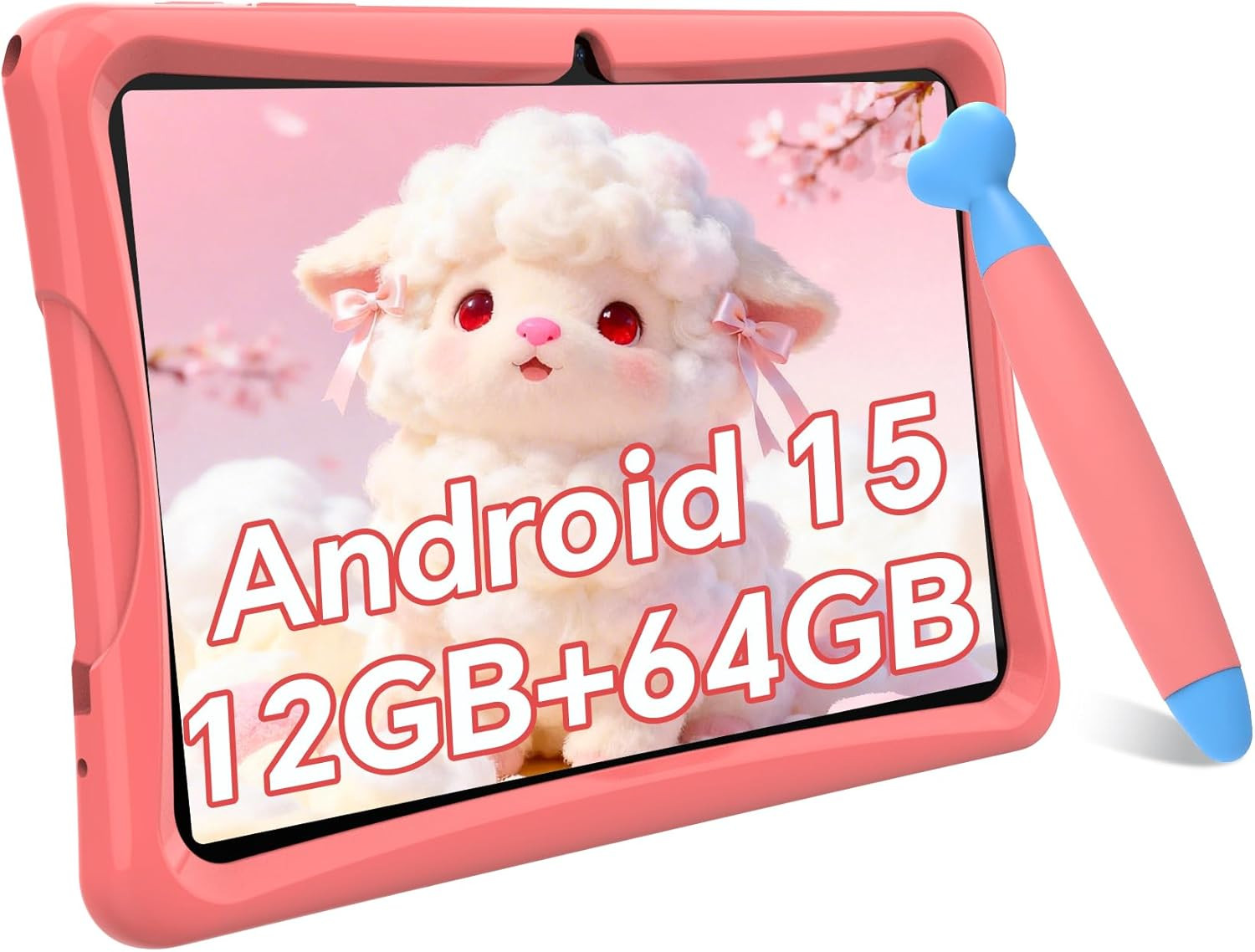 Tabwee T10 2026 Kids Tablet 10 Inch, Latest Android 15 Tablet Kids 6-12 12GB RAM